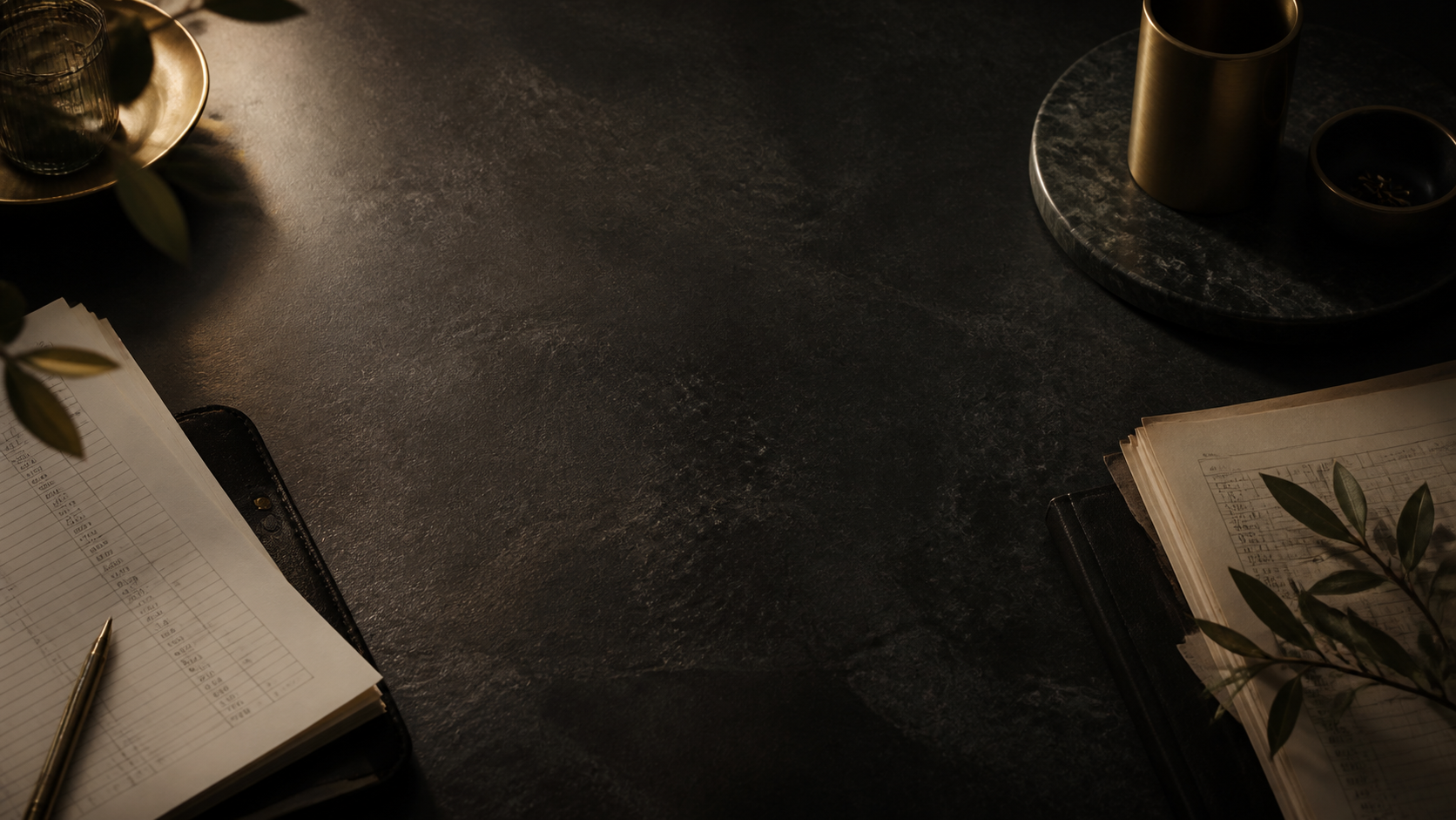 Expenses Ledger public website cinematic finance records visual.